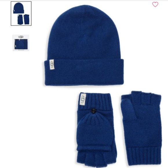 UGGvBoy's 2-Piece Wool-Blend Beanie & Flip Mittens